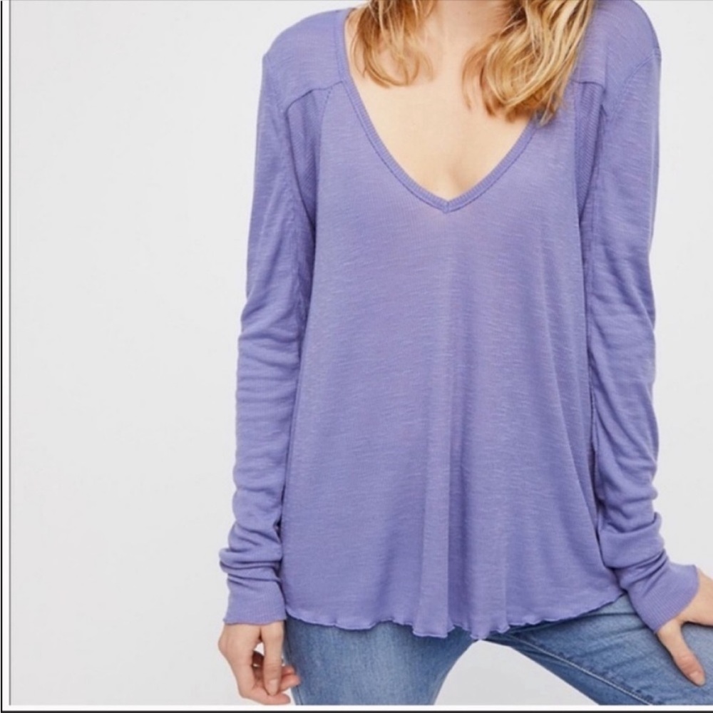Free People Rock the Boat Long Sleeve in Lilac NWOT